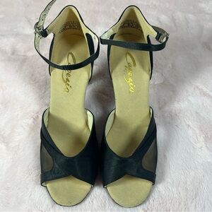 Capezio Black Women's Heels with Mesh Detail